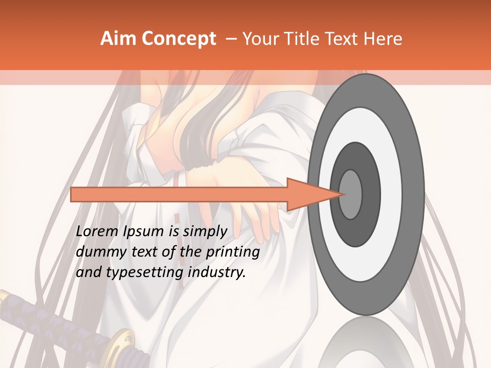 A Woman In A White Dress Holding A Sword PowerPoint Template