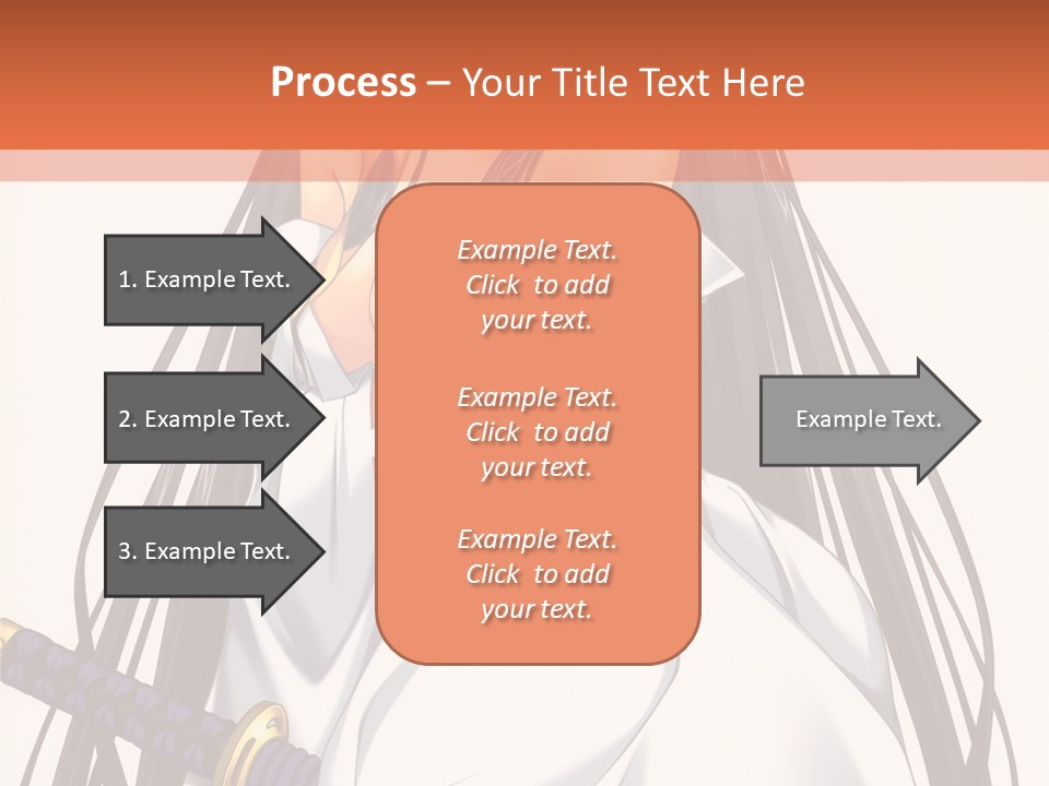 A Woman In A White Dress Holding A Sword PowerPoint Template