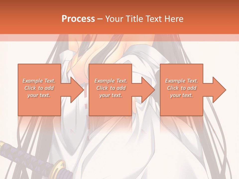 A Woman In A White Dress Holding A Sword PowerPoint Template