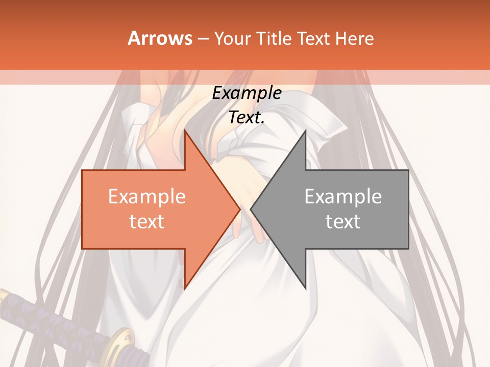 A Woman In A White Dress Holding A Sword PowerPoint Template