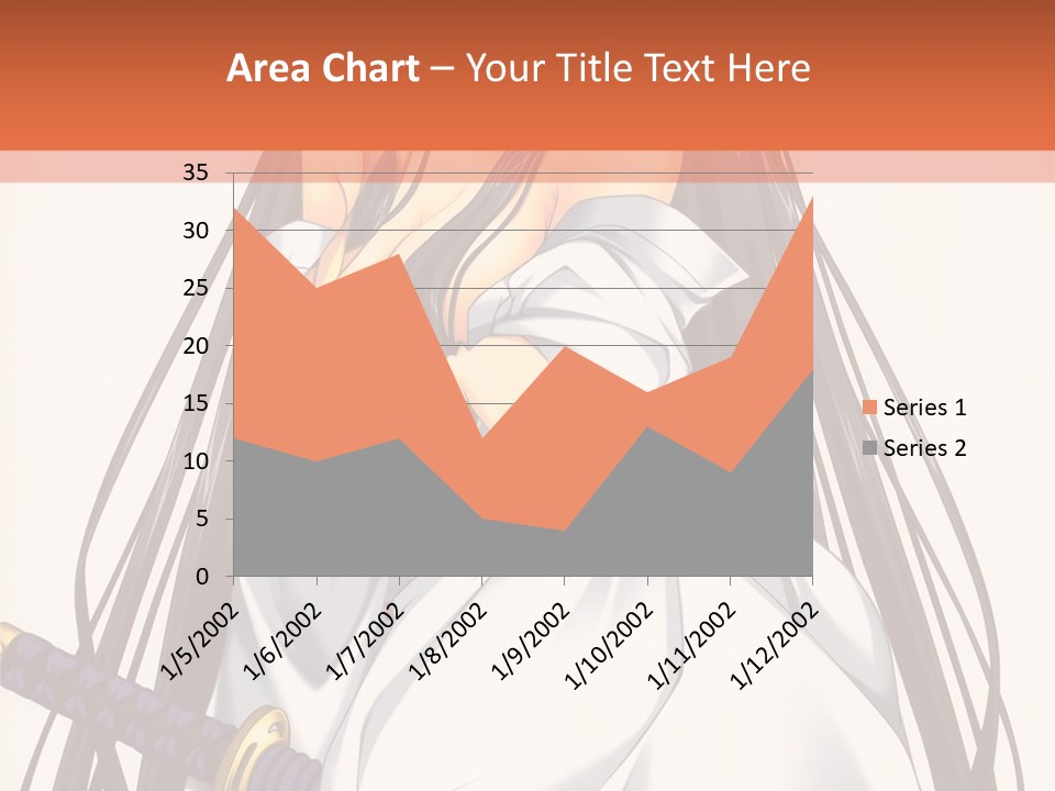 A Woman In A White Dress Holding A Sword PowerPoint Template