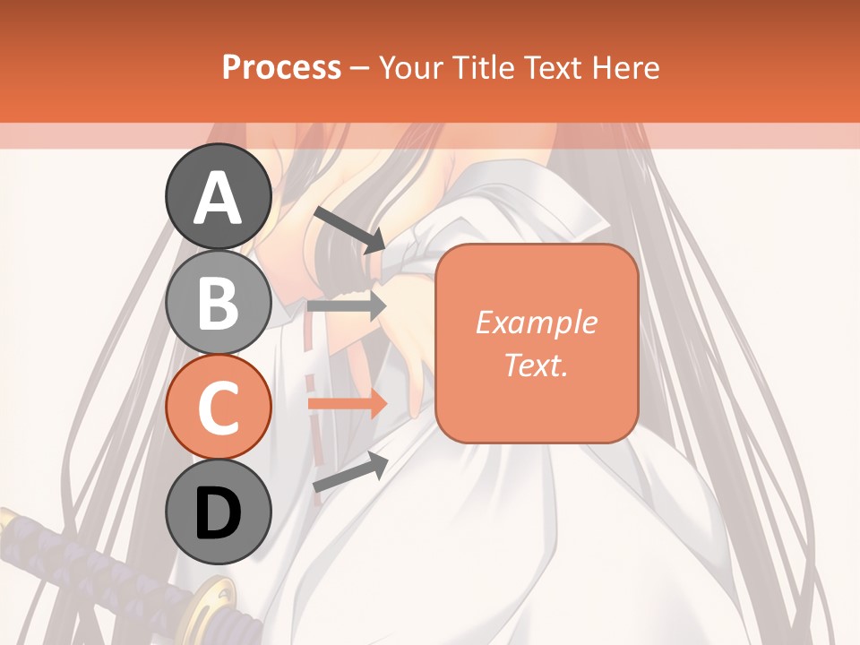 A Woman In A White Dress Holding A Sword PowerPoint Template