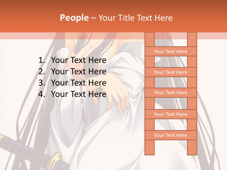 A Woman In A White Dress Holding A Sword PowerPoint Template