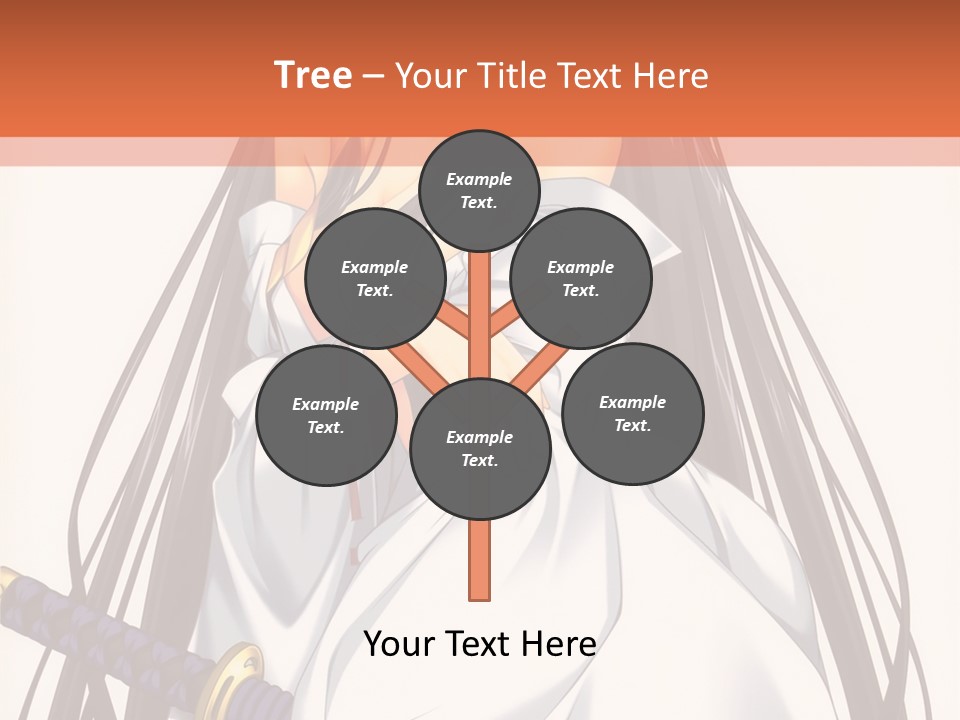 A Woman In A White Dress Holding A Sword PowerPoint Template