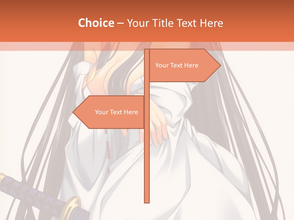 A Woman In A White Dress Holding A Sword PowerPoint Template