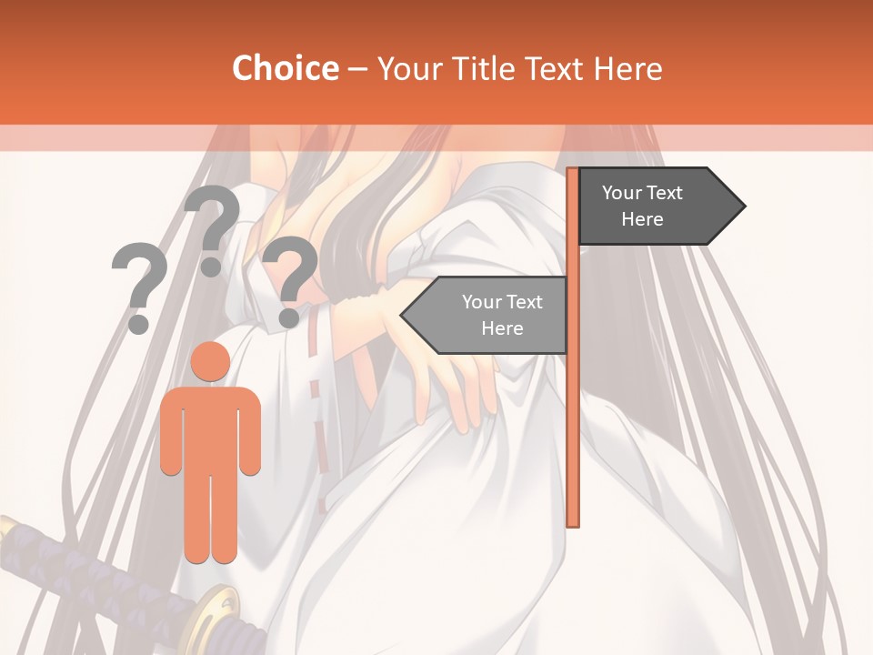 A Woman In A White Dress Holding A Sword PowerPoint Template