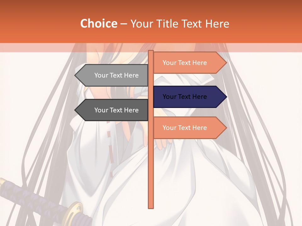 A Woman In A White Dress Holding A Sword PowerPoint Template