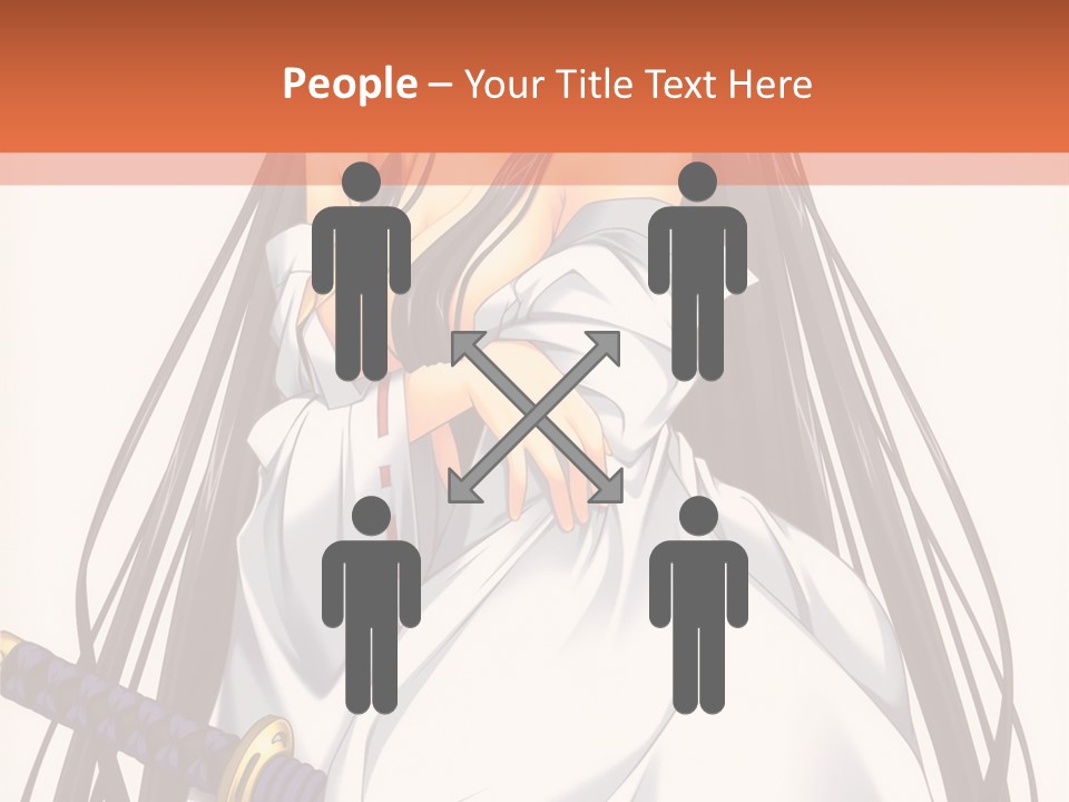 A Woman In A White Dress Holding A Sword PowerPoint Template