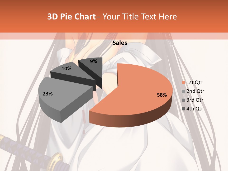 A Woman In A White Dress Holding A Sword PowerPoint Template