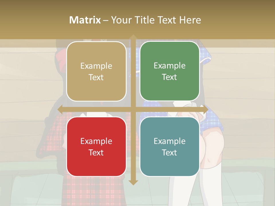 A Couple Of Anime Characters Sitting On A Bench PowerPoint Template