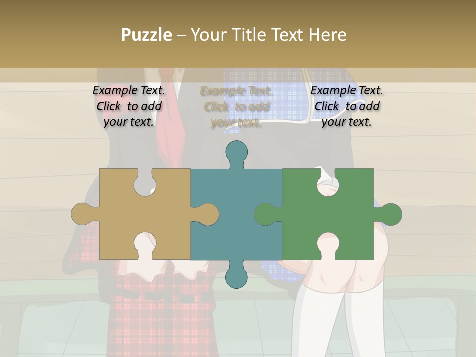 A Couple Of Anime Characters Sitting On A Bench PowerPoint Template