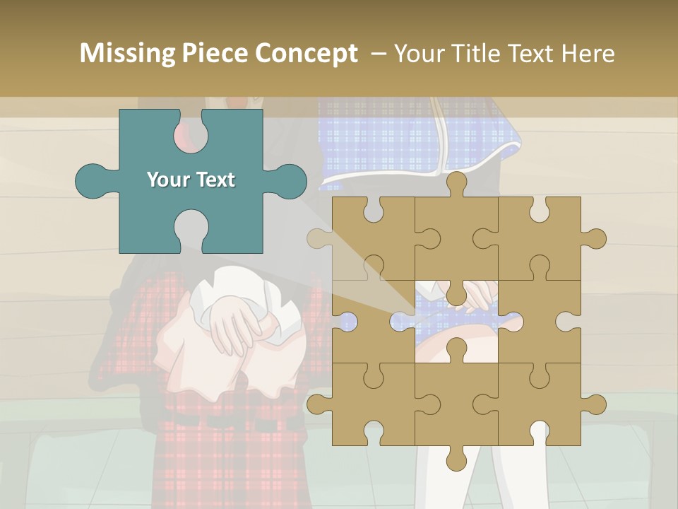 A Couple Of Anime Characters Sitting On A Bench PowerPoint Template