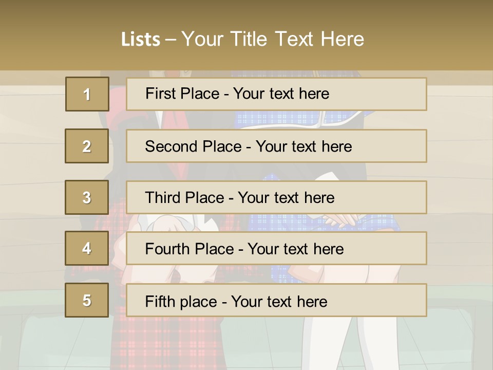 A Couple Of Anime Characters Sitting On A Bench PowerPoint Template