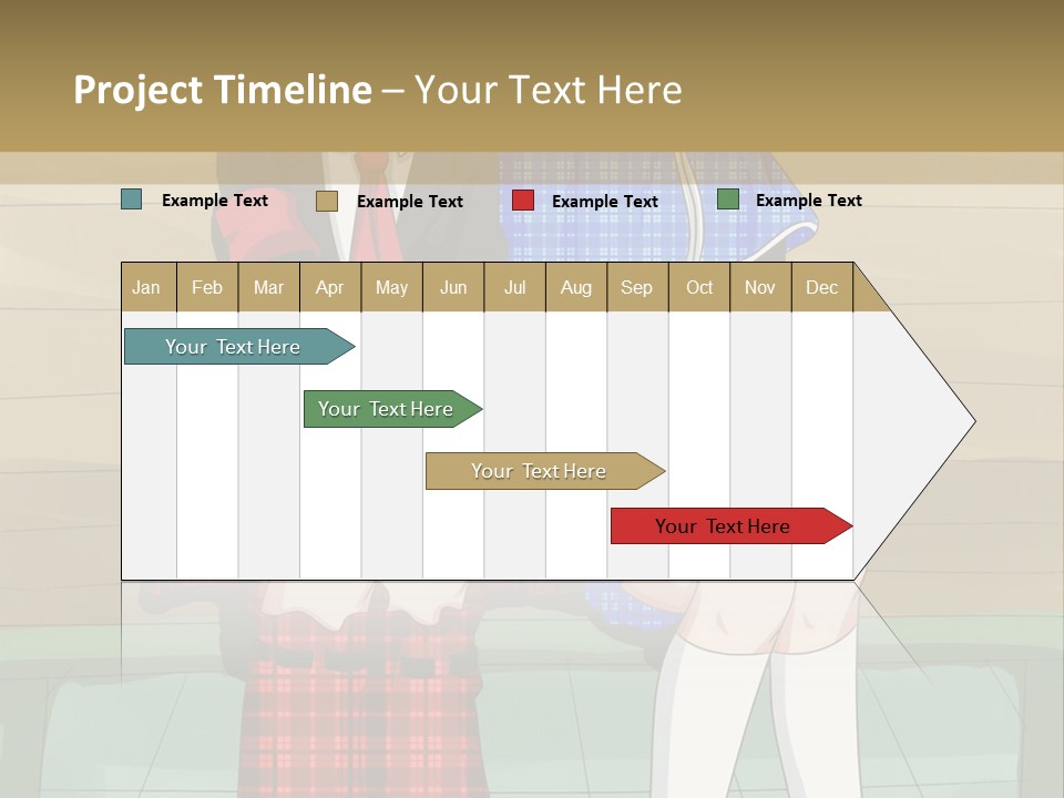A Couple Of Anime Characters Sitting On A Bench PowerPoint Template