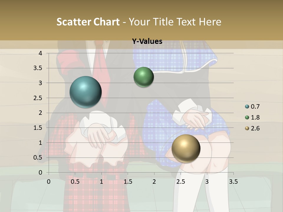 A Couple Of Anime Characters Sitting On A Bench PowerPoint Template