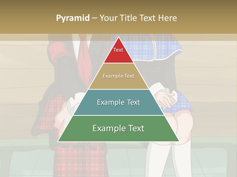 A Couple Of Anime Characters Sitting On A Bench PowerPoint Template
