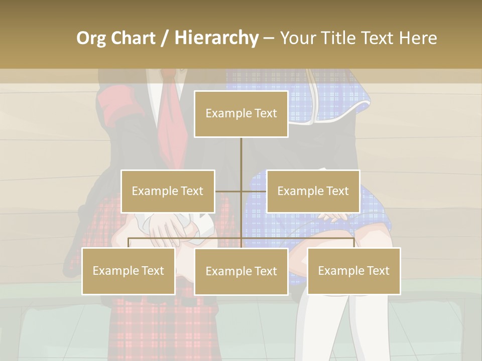 A Couple Of Anime Characters Sitting On A Bench PowerPoint Template