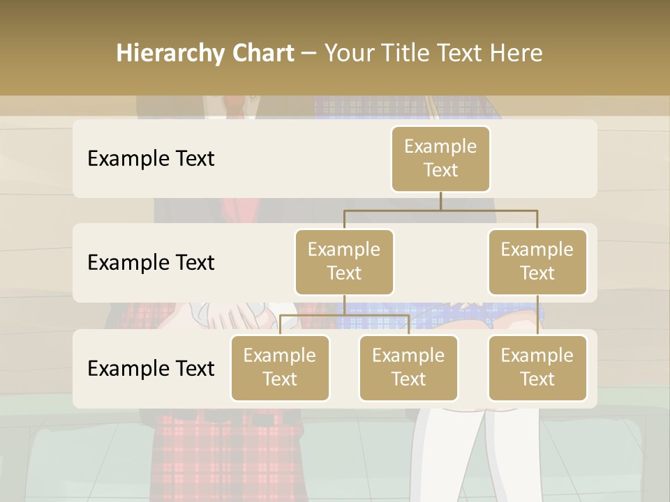 A Couple Of Anime Characters Sitting On A Bench PowerPoint Template