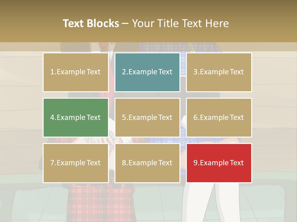 A Couple Of Anime Characters Sitting On A Bench PowerPoint Template