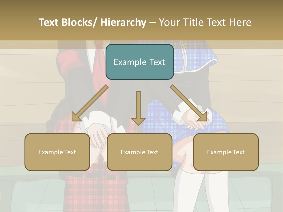 A Couple Of Anime Characters Sitting On A Bench PowerPoint Template