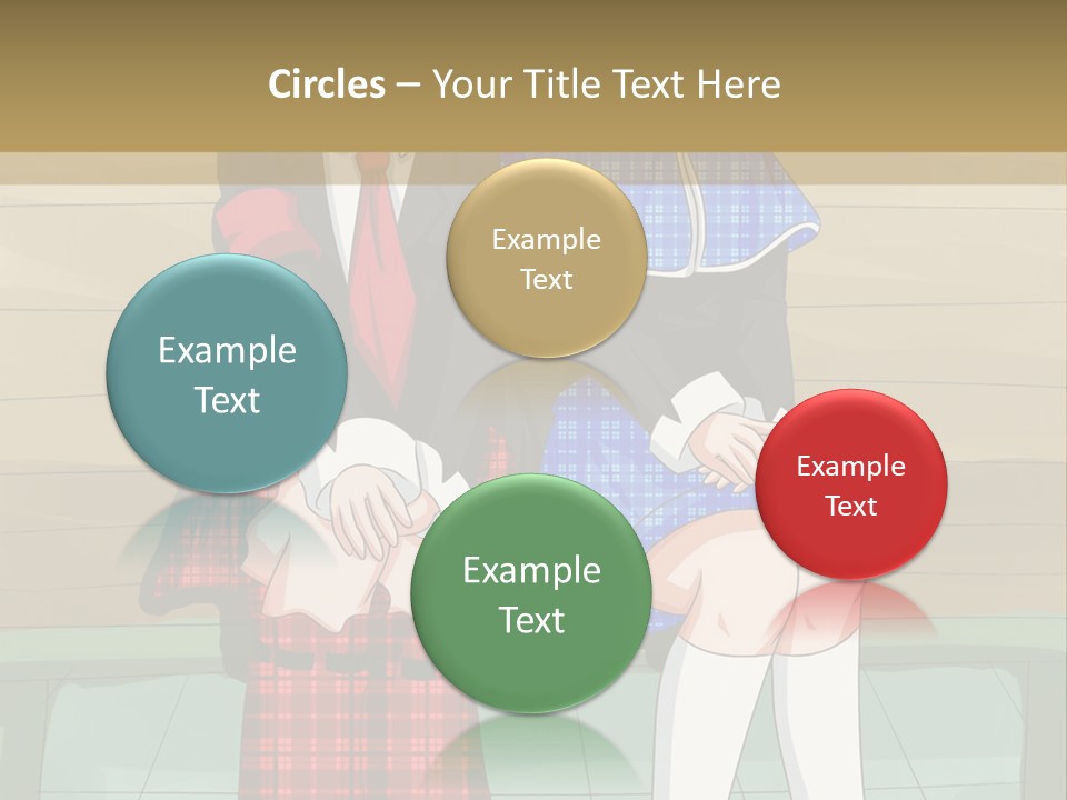 A Couple Of Anime Characters Sitting On A Bench PowerPoint Template