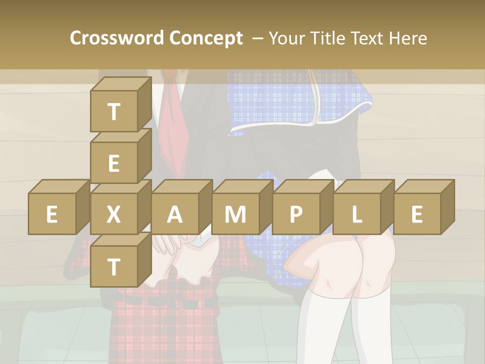 A Couple Of Anime Characters Sitting On A Bench PowerPoint Template