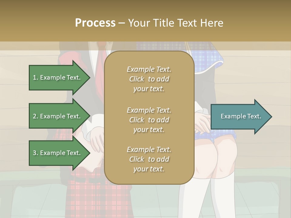 A Couple Of Anime Characters Sitting On A Bench PowerPoint Template