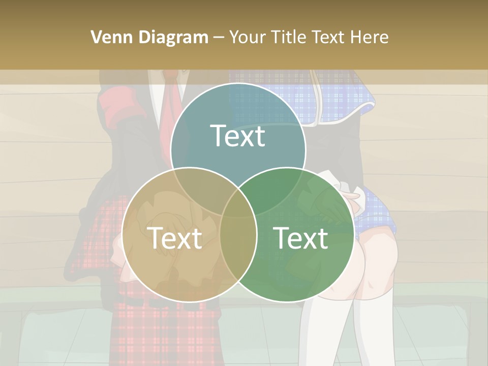 A Couple Of Anime Characters Sitting On A Bench PowerPoint Template