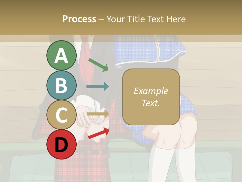 A Couple Of Anime Characters Sitting On A Bench PowerPoint Template