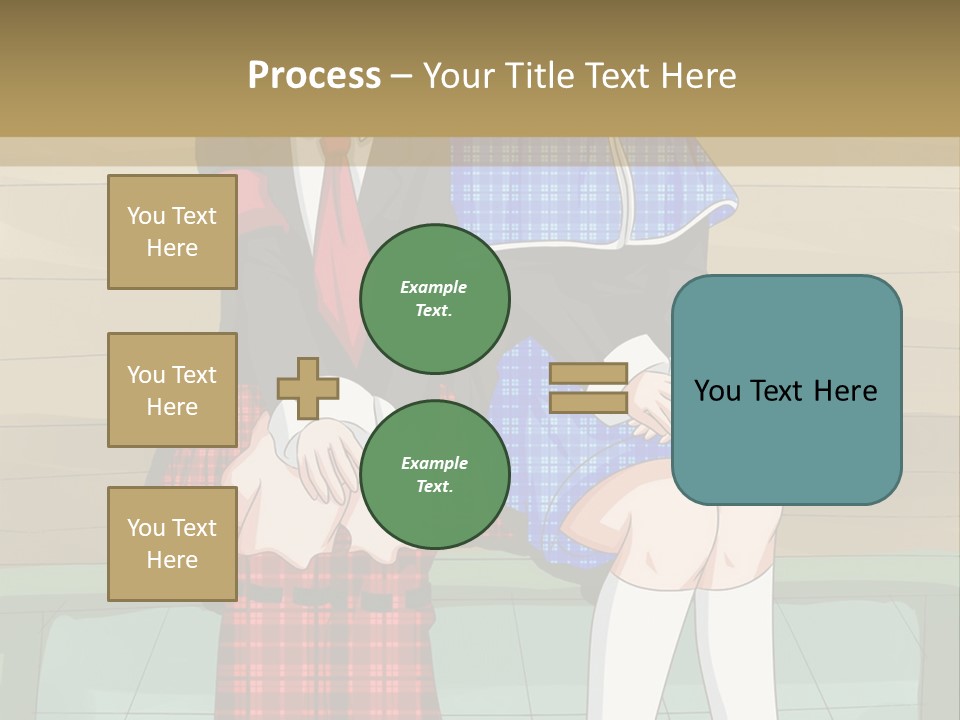 A Couple Of Anime Characters Sitting On A Bench PowerPoint Template