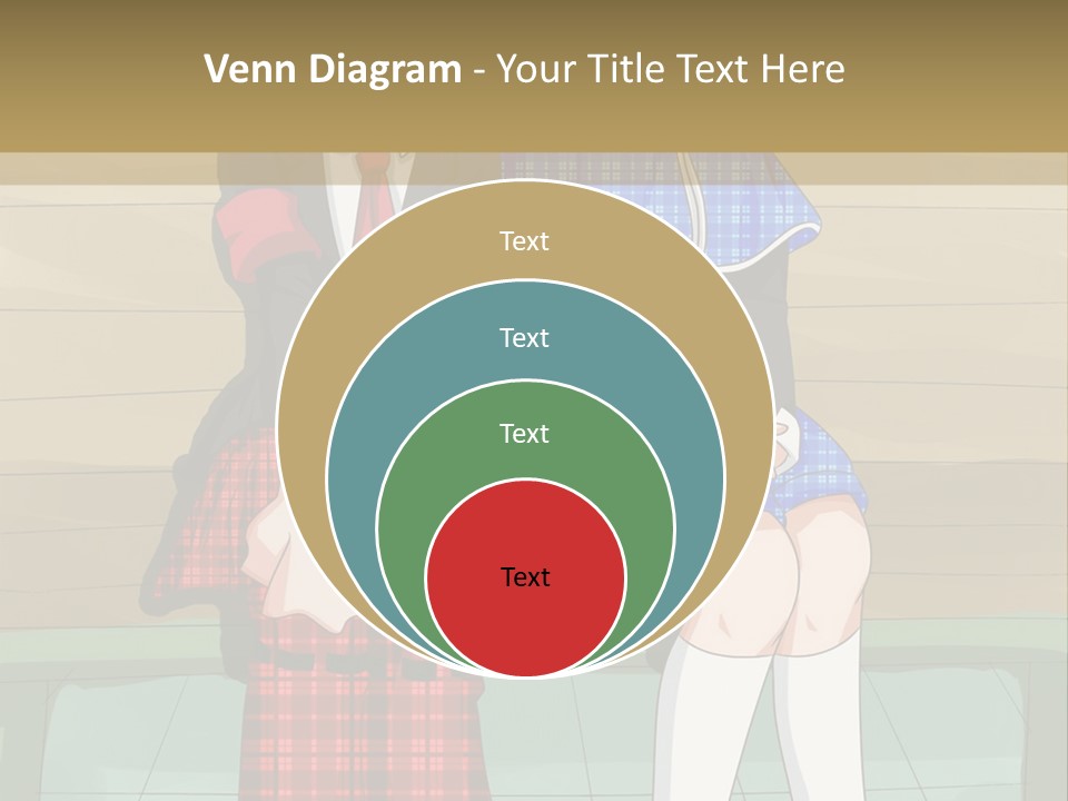 A Couple Of Anime Characters Sitting On A Bench PowerPoint Template