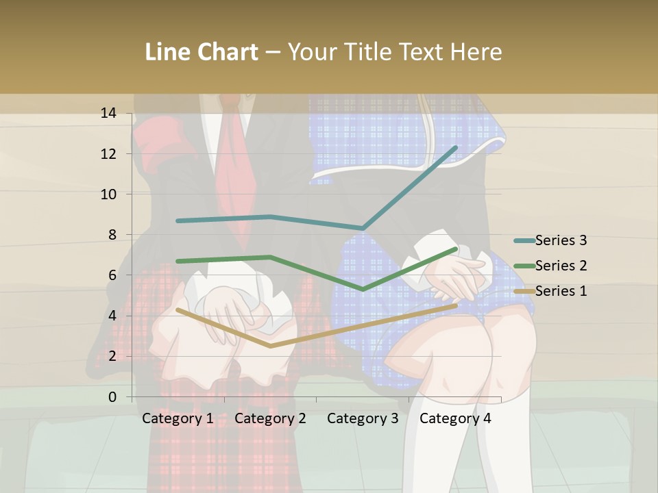 A Couple Of Anime Characters Sitting On A Bench PowerPoint Template