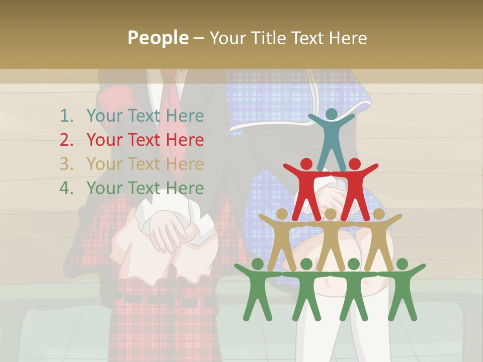 A Couple Of Anime Characters Sitting On A Bench PowerPoint Template