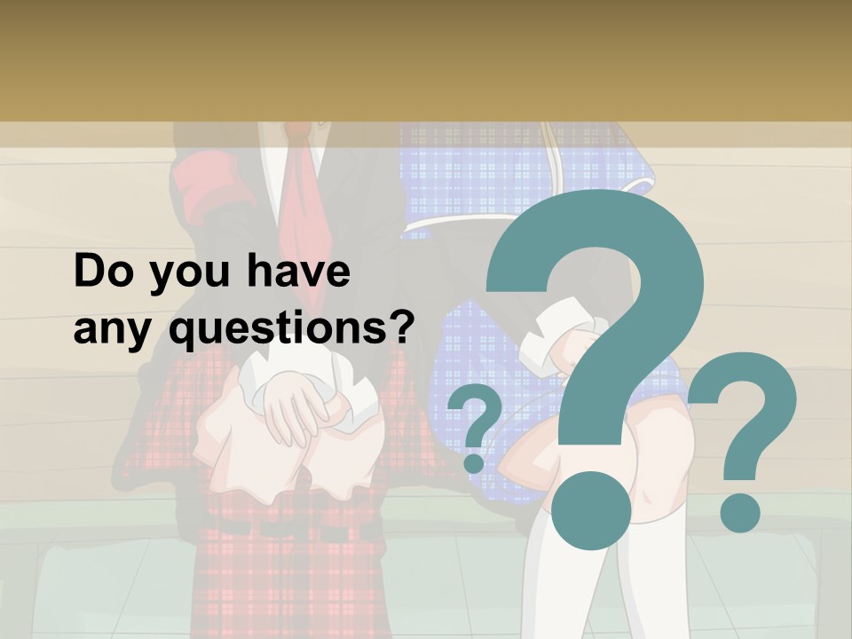 A Couple Of Anime Characters Sitting On A Bench PowerPoint Template