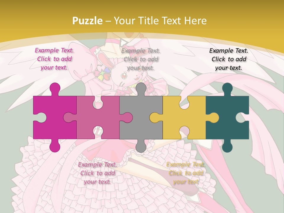 A Girl In A Pink Dress Is Holding A Teddy Bear PowerPoint Template