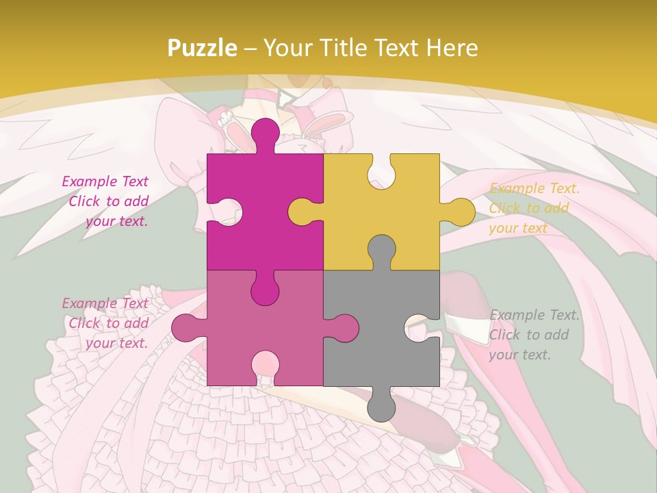 A Girl In A Pink Dress Is Holding A Teddy Bear PowerPoint Template