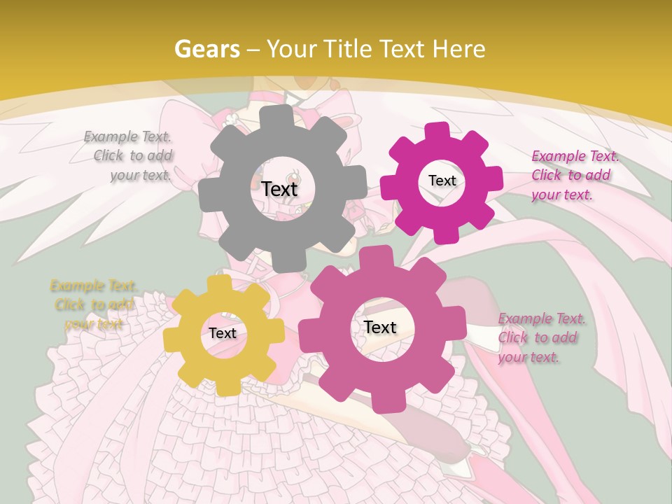 A Girl In A Pink Dress Is Holding A Teddy Bear PowerPoint Template