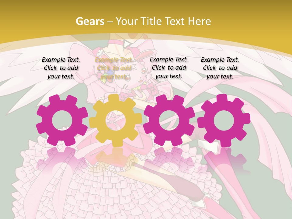 A Girl In A Pink Dress Is Holding A Teddy Bear PowerPoint Template