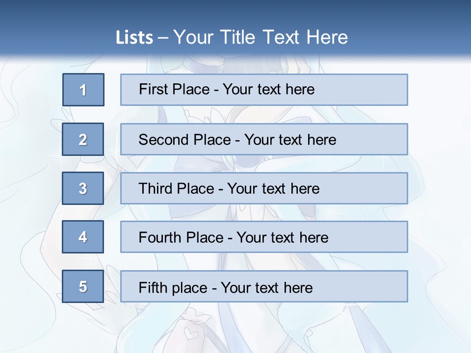 A Girl With Blue Hair Is Standing In Front Of A Blue Background PowerPoint Template