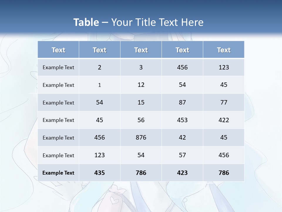 A Girl With Blue Hair Is Standing In Front Of A Blue Background PowerPoint Template