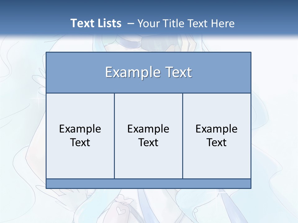 A Girl With Blue Hair Is Standing In Front Of A Blue Background PowerPoint Template