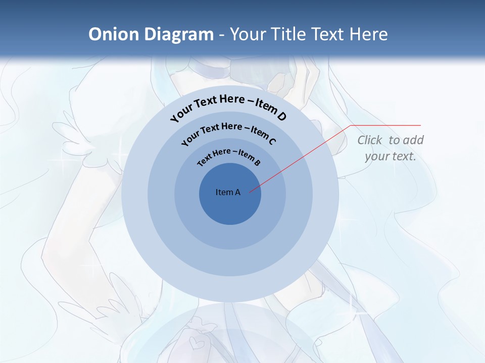 A Girl With Blue Hair Is Standing In Front Of A Blue Background PowerPoint Template