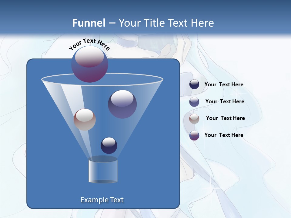 A Girl With Blue Hair Is Standing In Front Of A Blue Background PowerPoint Template