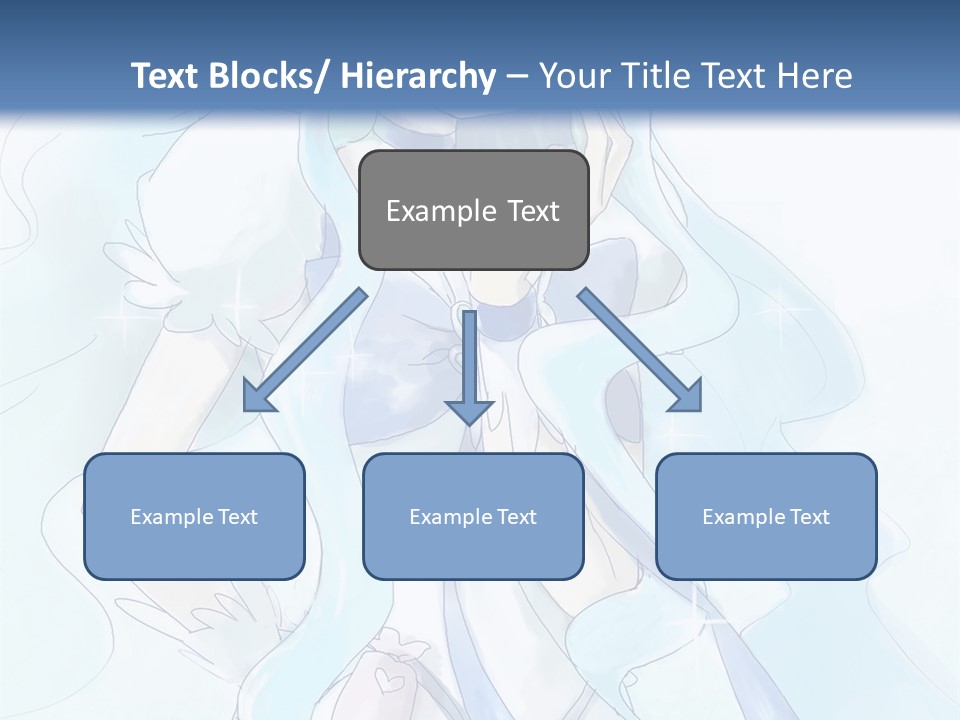 A Girl With Blue Hair Is Standing In Front Of A Blue Background PowerPoint Template