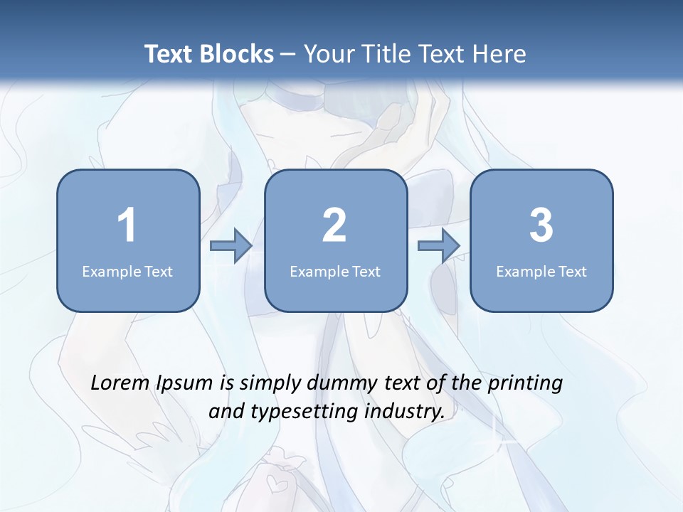 A Girl With Blue Hair Is Standing In Front Of A Blue Background PowerPoint Template