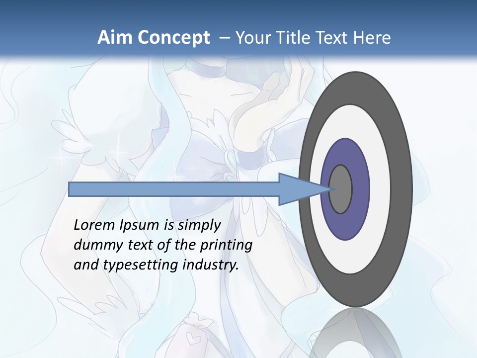 A Girl With Blue Hair Is Standing In Front Of A Blue Background PowerPoint Template