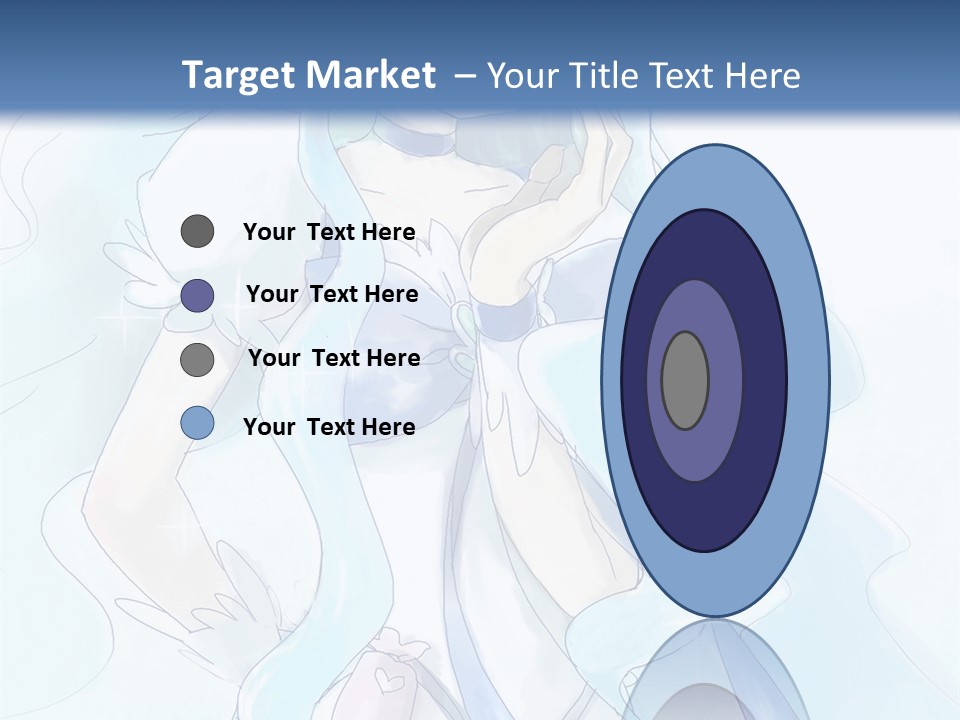 A Girl With Blue Hair Is Standing In Front Of A Blue Background PowerPoint Template