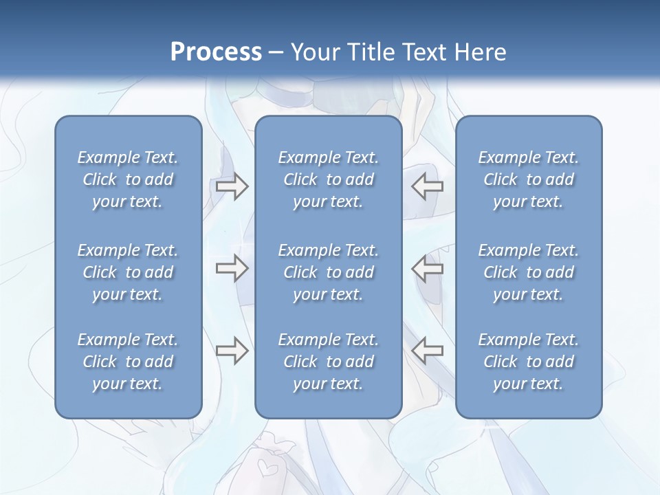 A Girl With Blue Hair Is Standing In Front Of A Blue Background PowerPoint Template