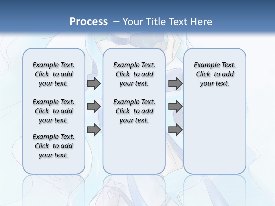 A Girl With Blue Hair Is Standing In Front Of A Blue Background PowerPoint Template
