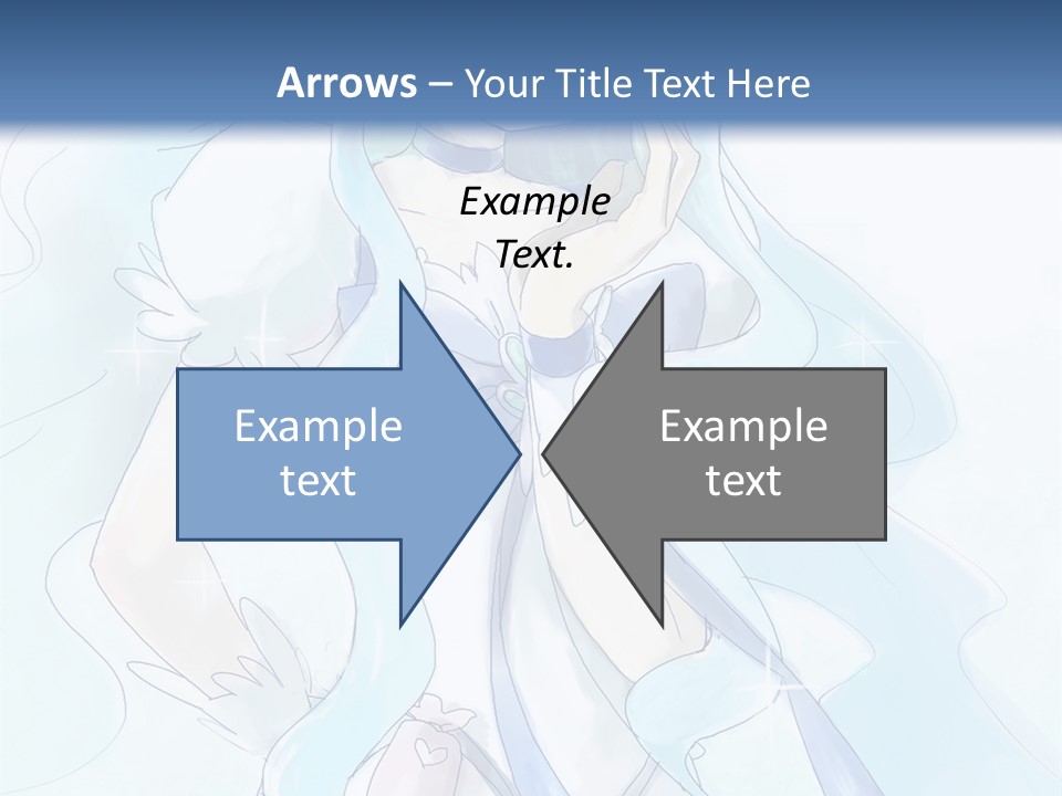 A Girl With Blue Hair Is Standing In Front Of A Blue Background PowerPoint Template